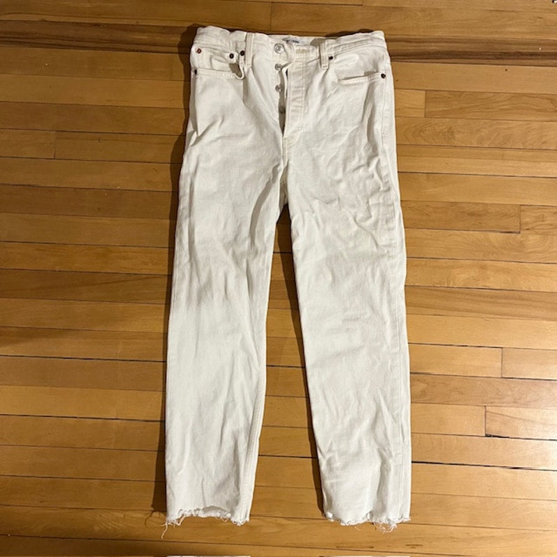 Re-done White Jeans - Fair Condition - Size 29