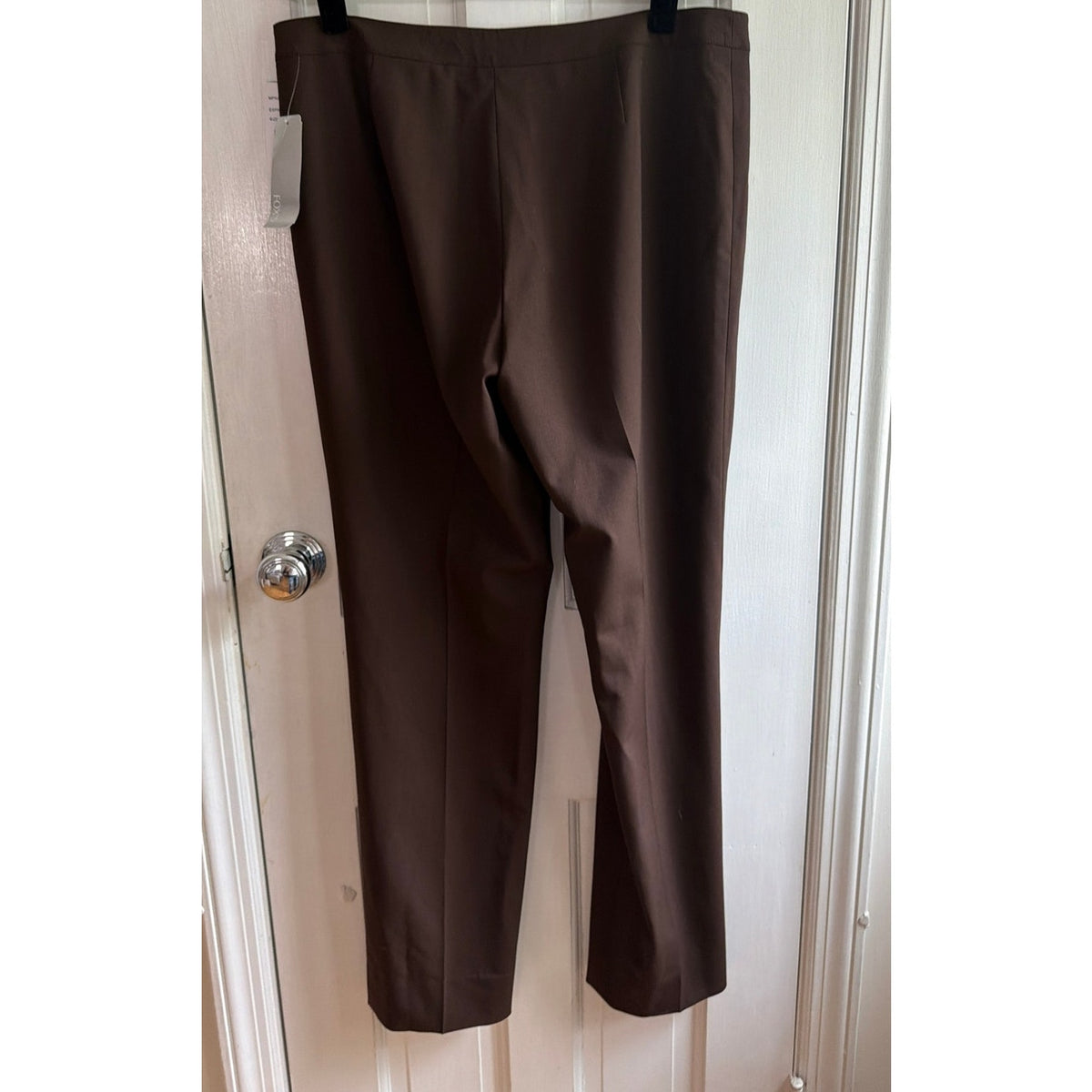 NWT Lafayette 148 Size 10  Espresso Brown Mid Rise Woman's Slim Style Pants