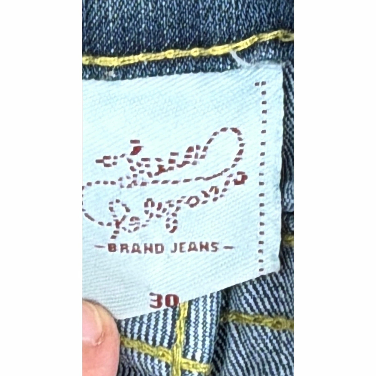 Vintage True Religion Flap Pocket Yellow Stitch Jeans Size 30