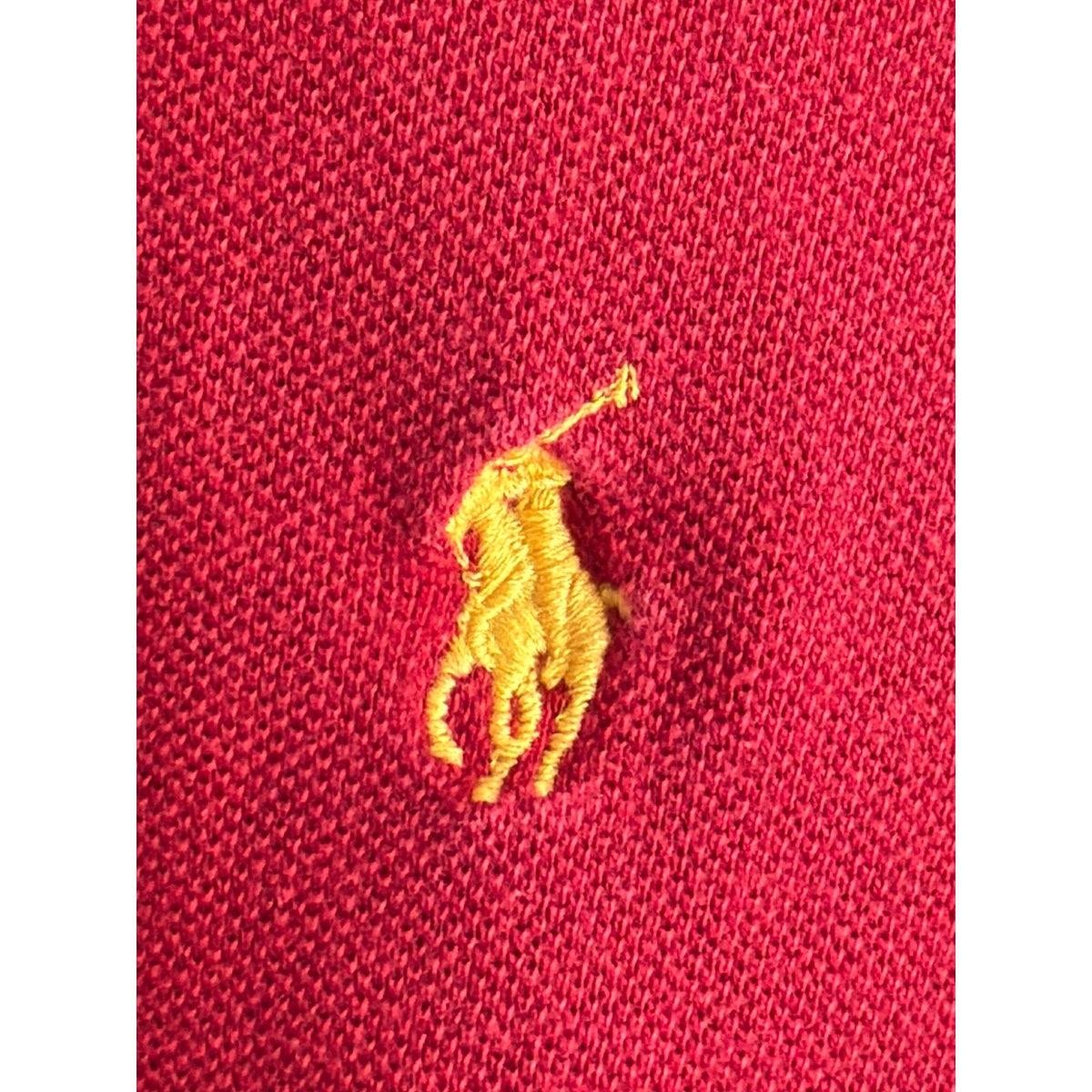 Polo Ralph Lauren Red Polo Shirt Large Men's Yellow Pony