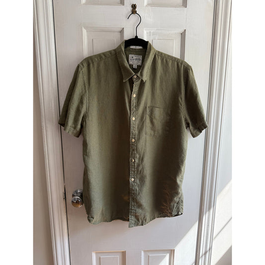 Lucky Brand Short-Sleeve Linen Shirt – Size M – EUC
