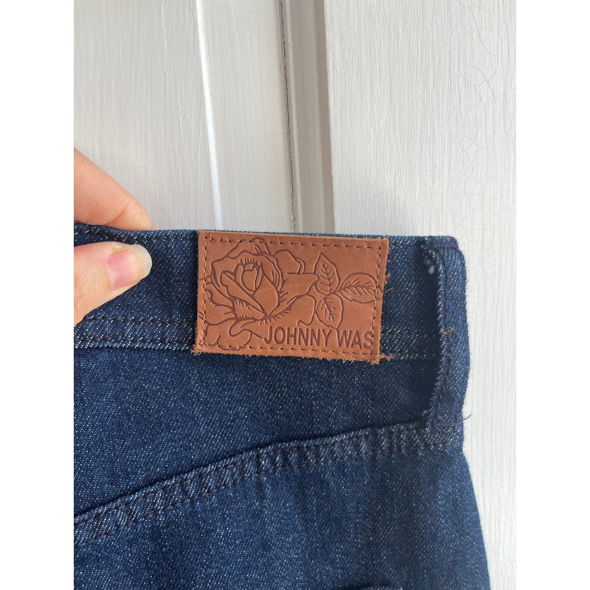 NWT Johnny Was Embroidered Pants Size 25 Boho Floral Artisan Straight Leg Cotton