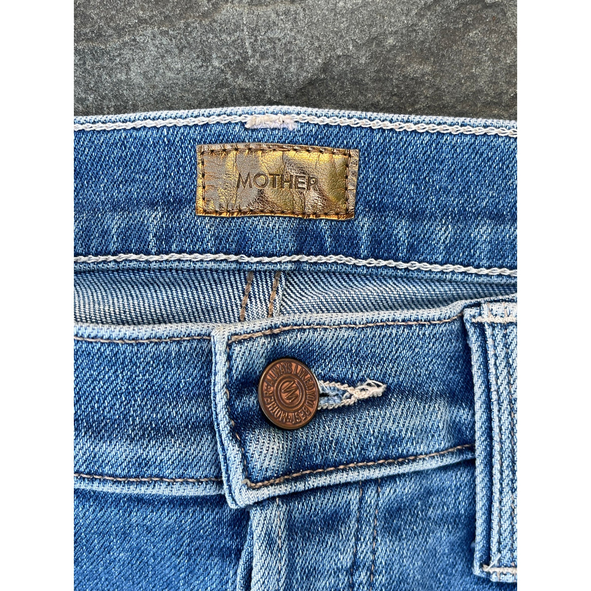 MOTHER The Tripper Ankle Fray Jeans Play Like a Pirate High Rise Crop 25