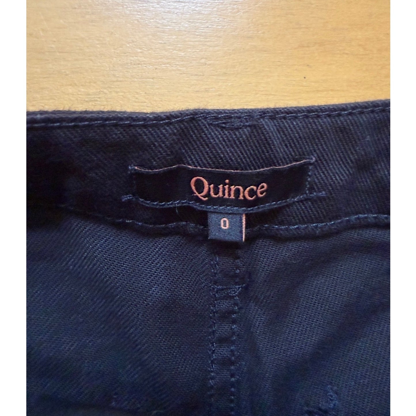 Quince Stretch Cotton Twill Barrel Pants Black Size 0 EUC
