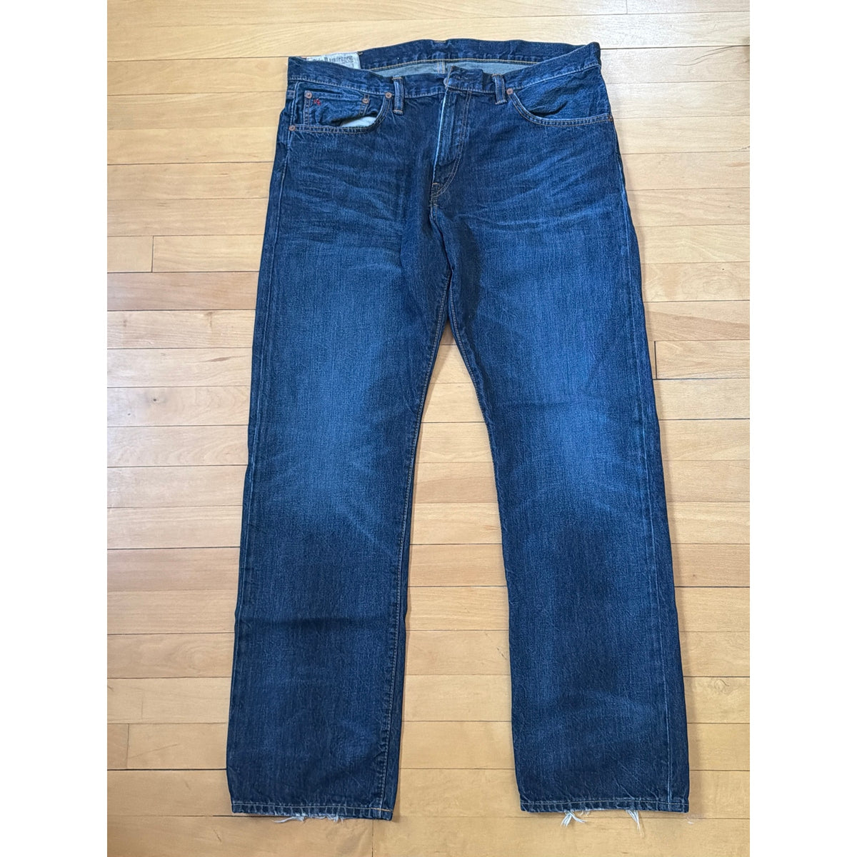 Vintage Polo Ralph Lauren Size 38 x 30  Blue Wide Leg Mens Jeans
