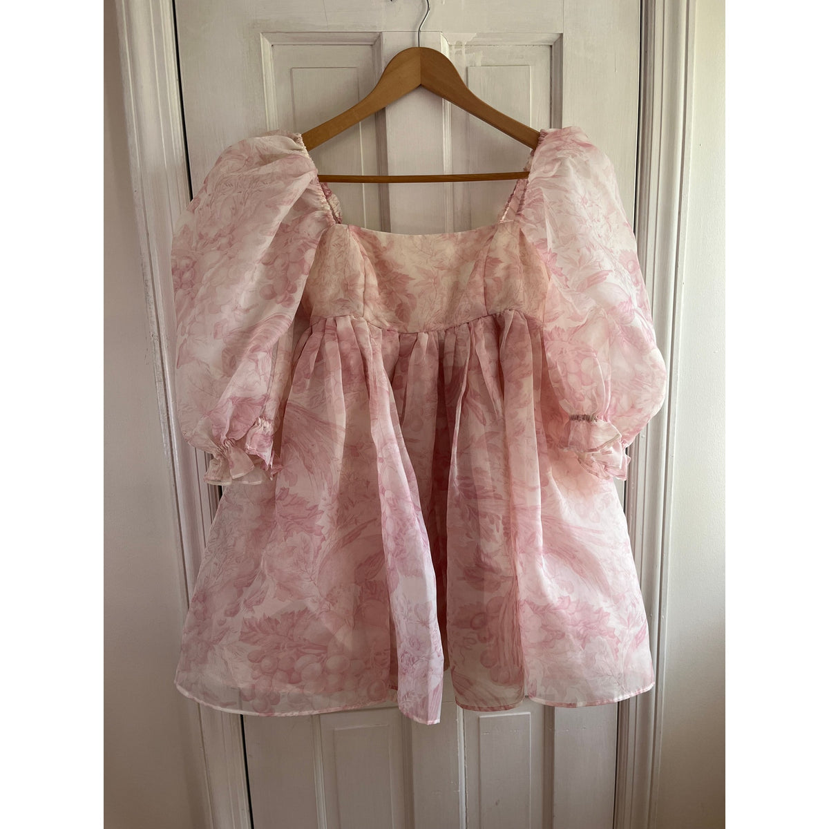🌸 Selkie The Ribbon Puff Mini Dress in Rose Pink XS 🌸