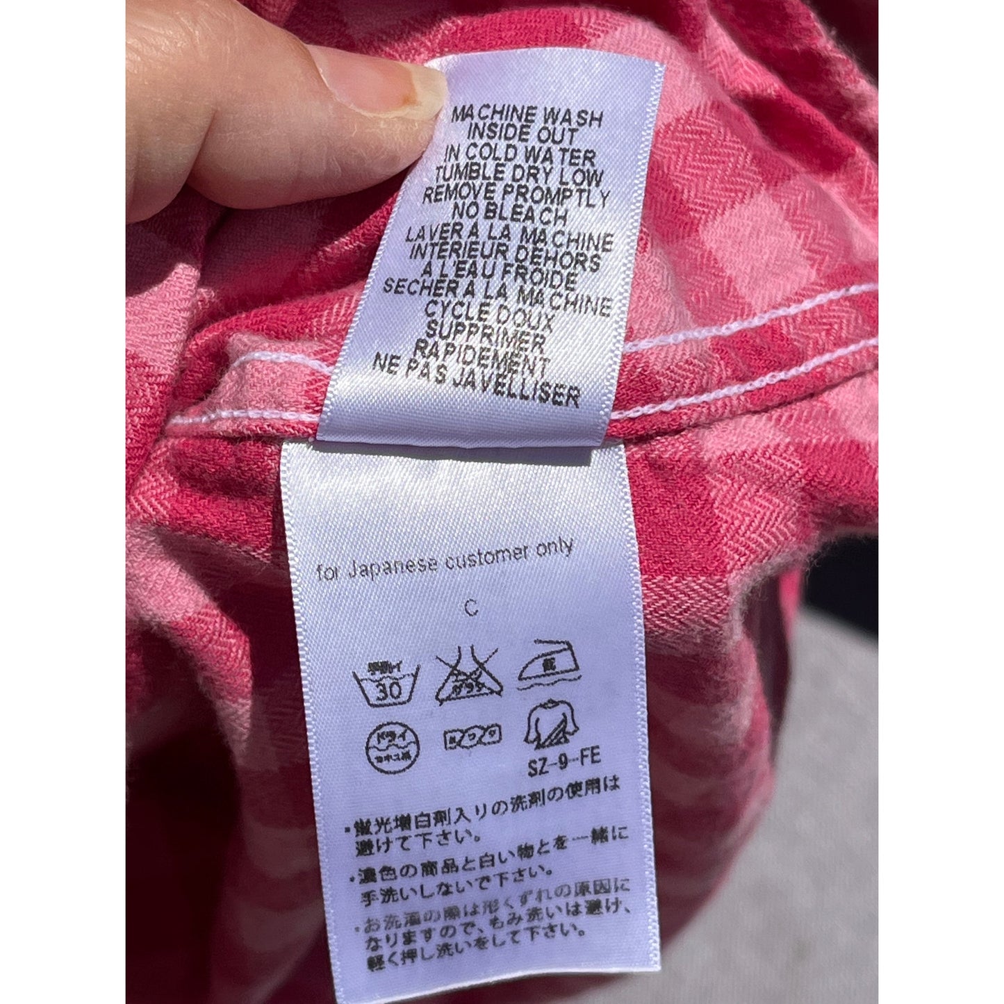 Frank & Eileen Barry Shirt M Pink Gingham Italian Flannel Button Down 🎀