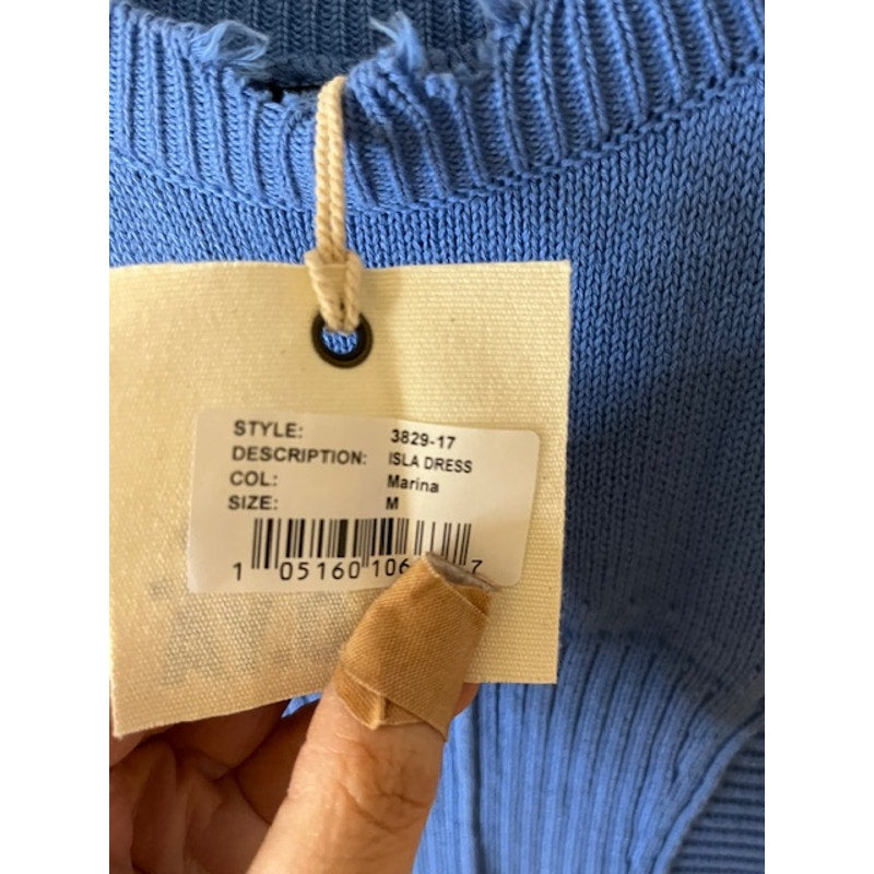 NWT Ser.O.Ya Isla Knit Dress - Marina, Peacock Blue - Size Medium
