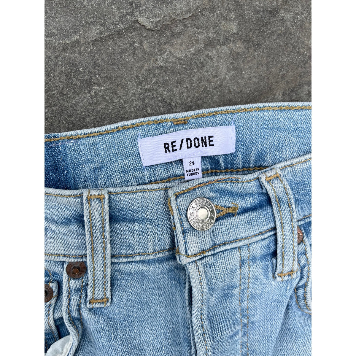 NWT RE/DONE 70s Stovepipe Jeans River Fade Light Wash 24 🦋