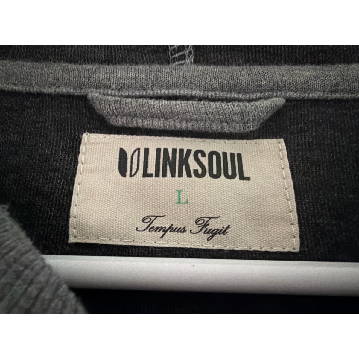 Linksoul Men's Gray Full-Zip Hooded GOLF Sweatshirt LARGE