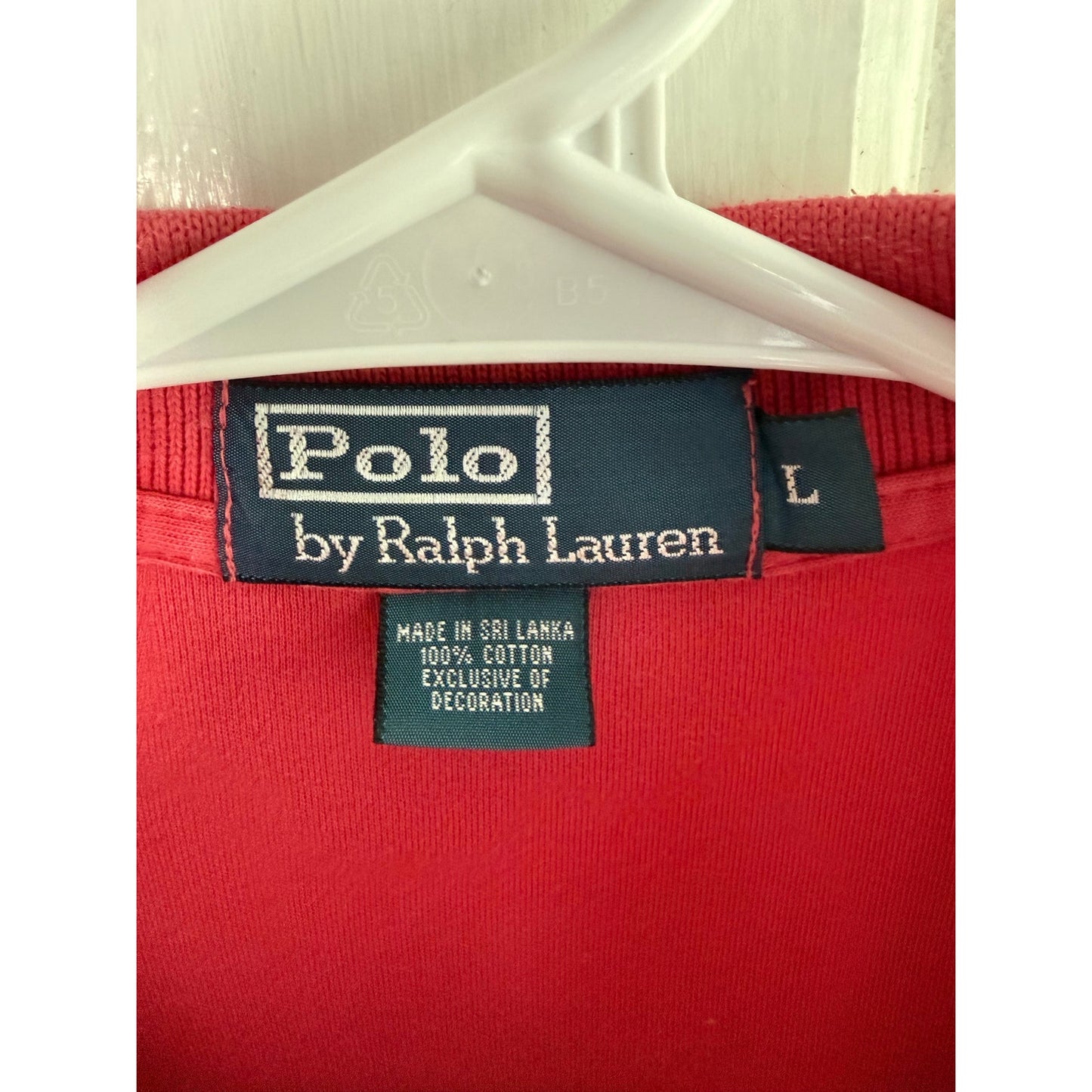 Polo Ralph Lauren Red  Polo Shirt Men's Green Pony Large