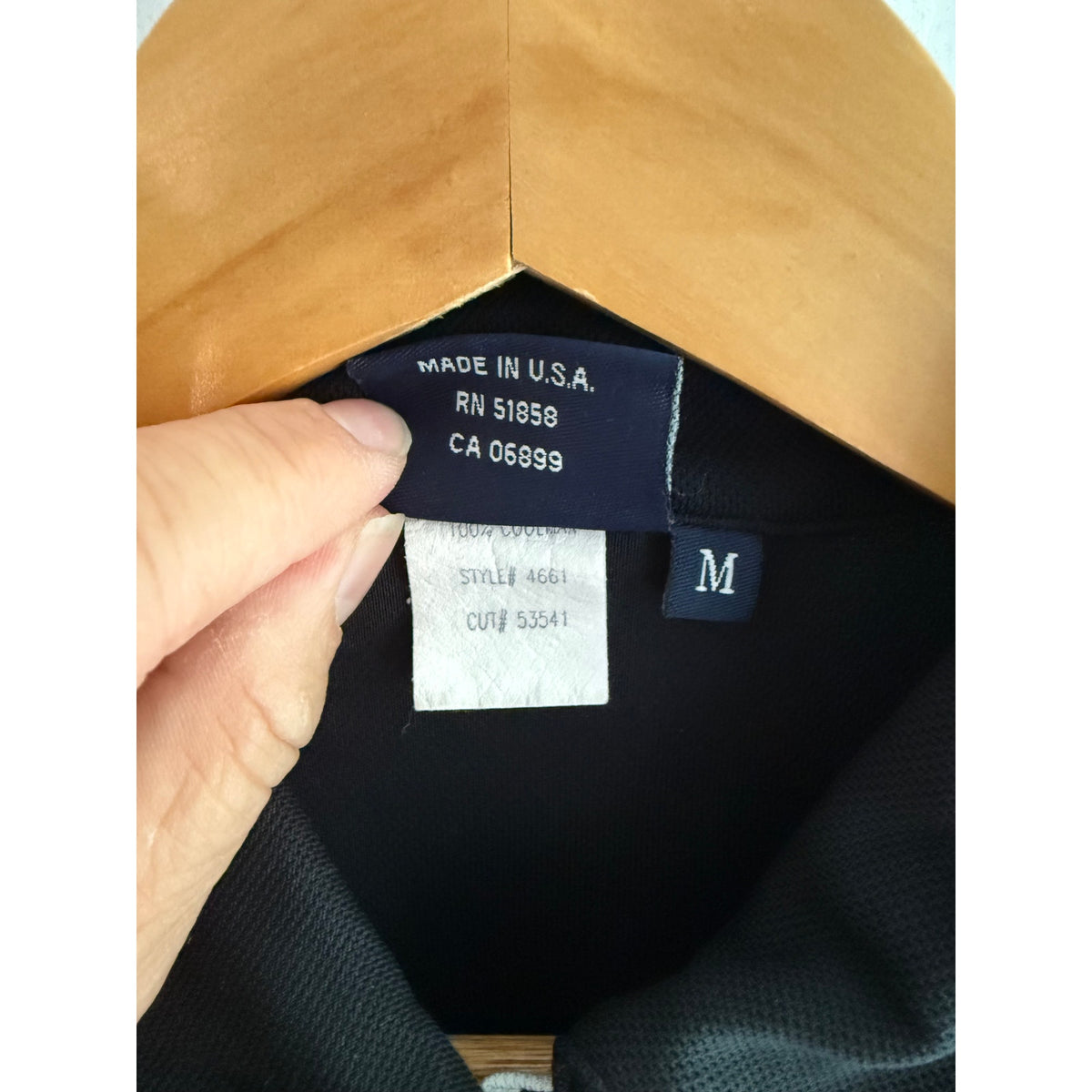 Vintage Lily's of Beverly Hills Black Polo - Size M - Made in USA - EUC